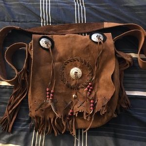 Leather Native American purse